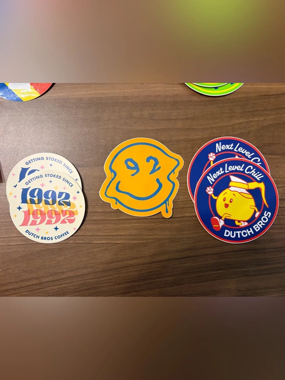 Dutch Bros Stickers - Employee exclusive Melty Smiley sticker